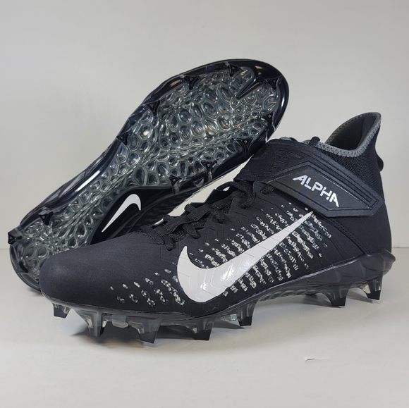 Nike Other - Nike Alpha Menace Pro 2 Mid Black/White Football Cleat Mens Sizs AQ3209 002